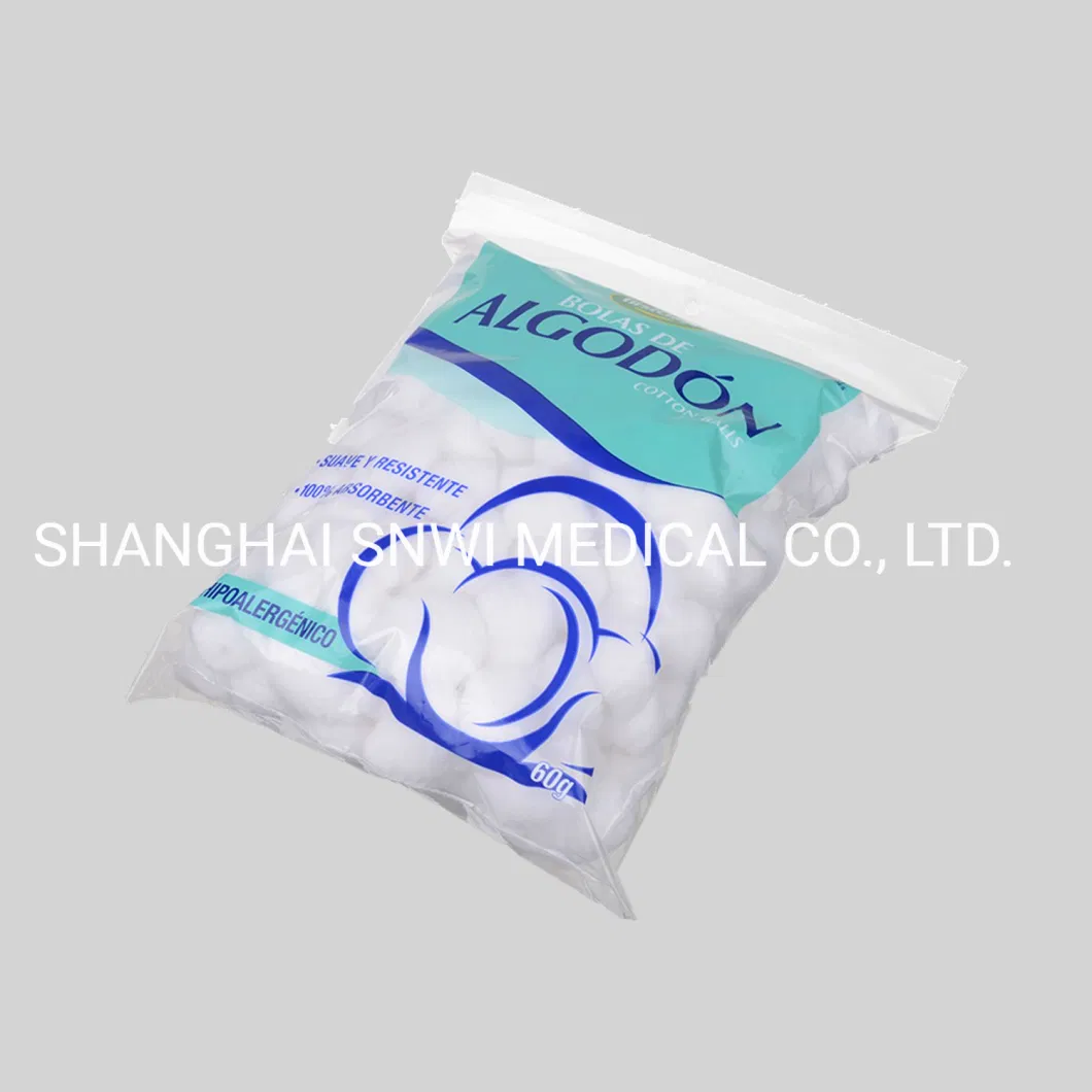 100% Cotton High Absorbent Medical Sterile Disposable Non-Woven Gauze Ball Used in Hospital