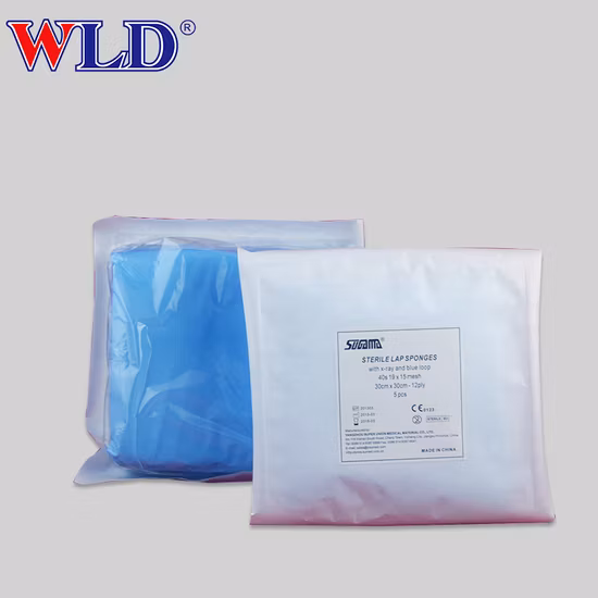 Spugna per labbra sterile in morbida garza medica sterile in puro cotone per laparotomia